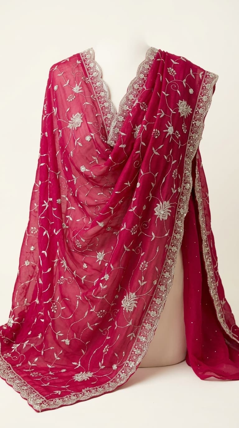 The Crimson Heirloom Anarkali Set view 4