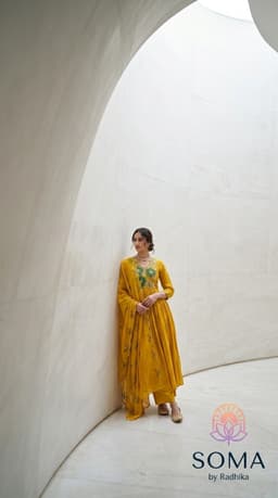 The Saffron Verdant Anarkali thumbnail 2