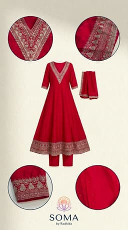 The Crimson Heirloom Anarkali Set thumbnail 5