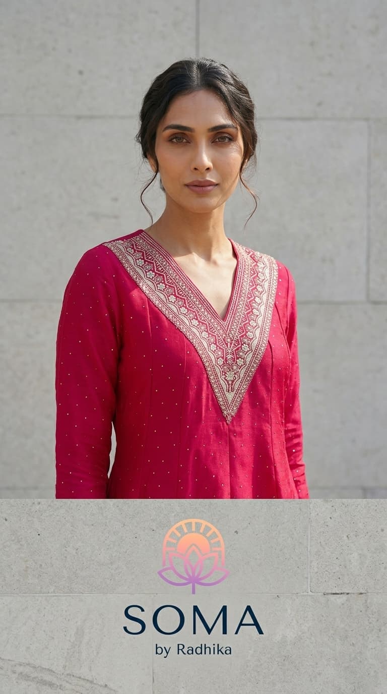 The Crimson Heirloom Anarkali Set view 3