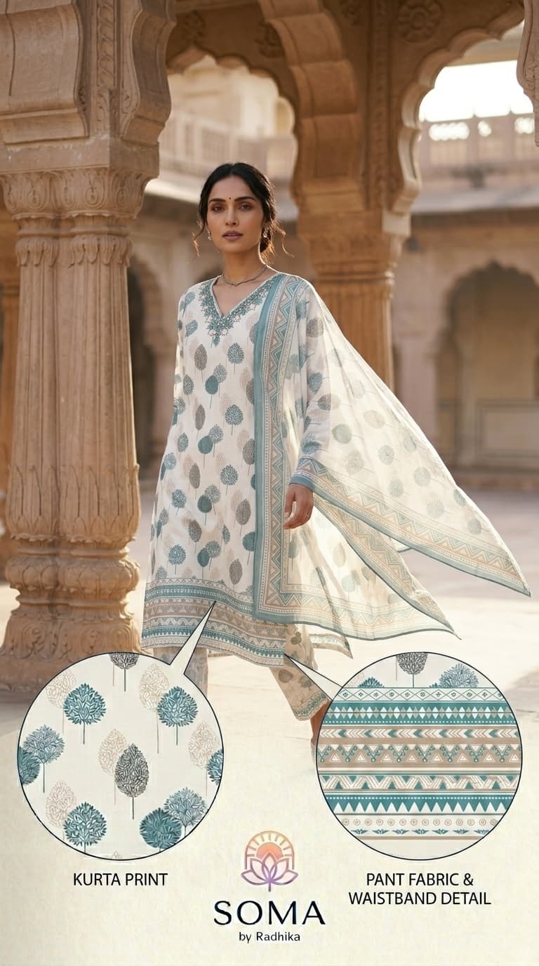 The Ivory Grove Printed Kurta Set view 1