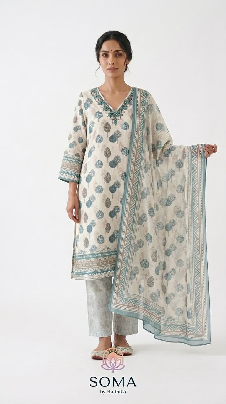 The Ivory Grove Printed Kurta Set view 2